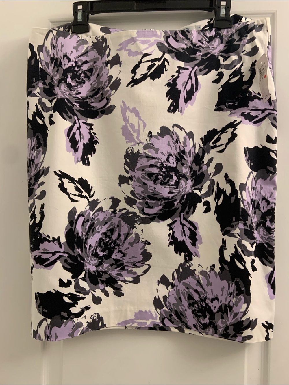 Ricki's Lavender and Black Floral Pencil Skirt